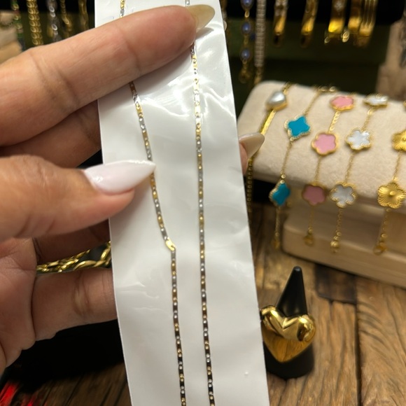 Stainless Steel Silver & Gold Necklace - Picture 2 of 14